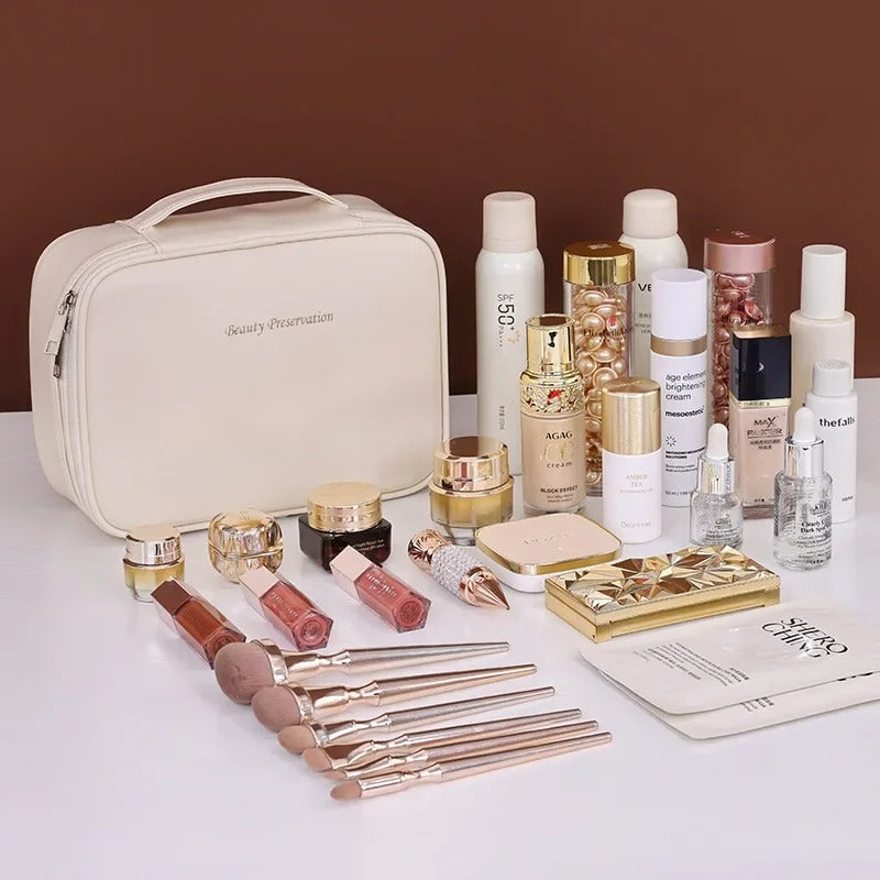 Trousse de toilette de luxe femme grande capacité