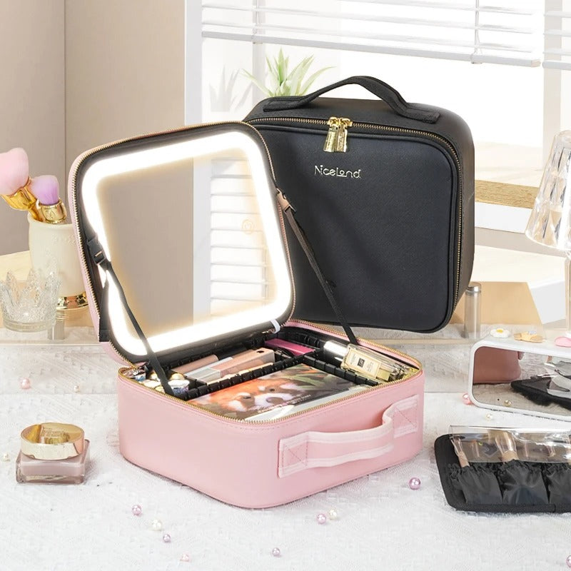 Trousse de toilette de luxe femme rose