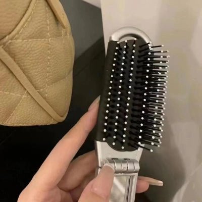 Brosse à cheveux démêlante - pliable avec miroir - Petits Plaisirs Malins