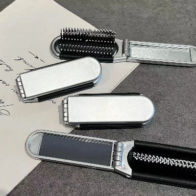Brosse à cheveux démêlante - pliable avec miroir - Petits Plaisirs Malins
