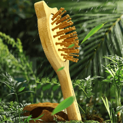Brosse Cheveux en Bois de Bambou - Petits Plaisirs Malins