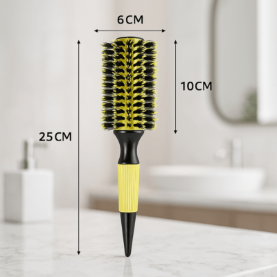 Brosse poil de sanglier format moyen dimensions montrées en centimètres