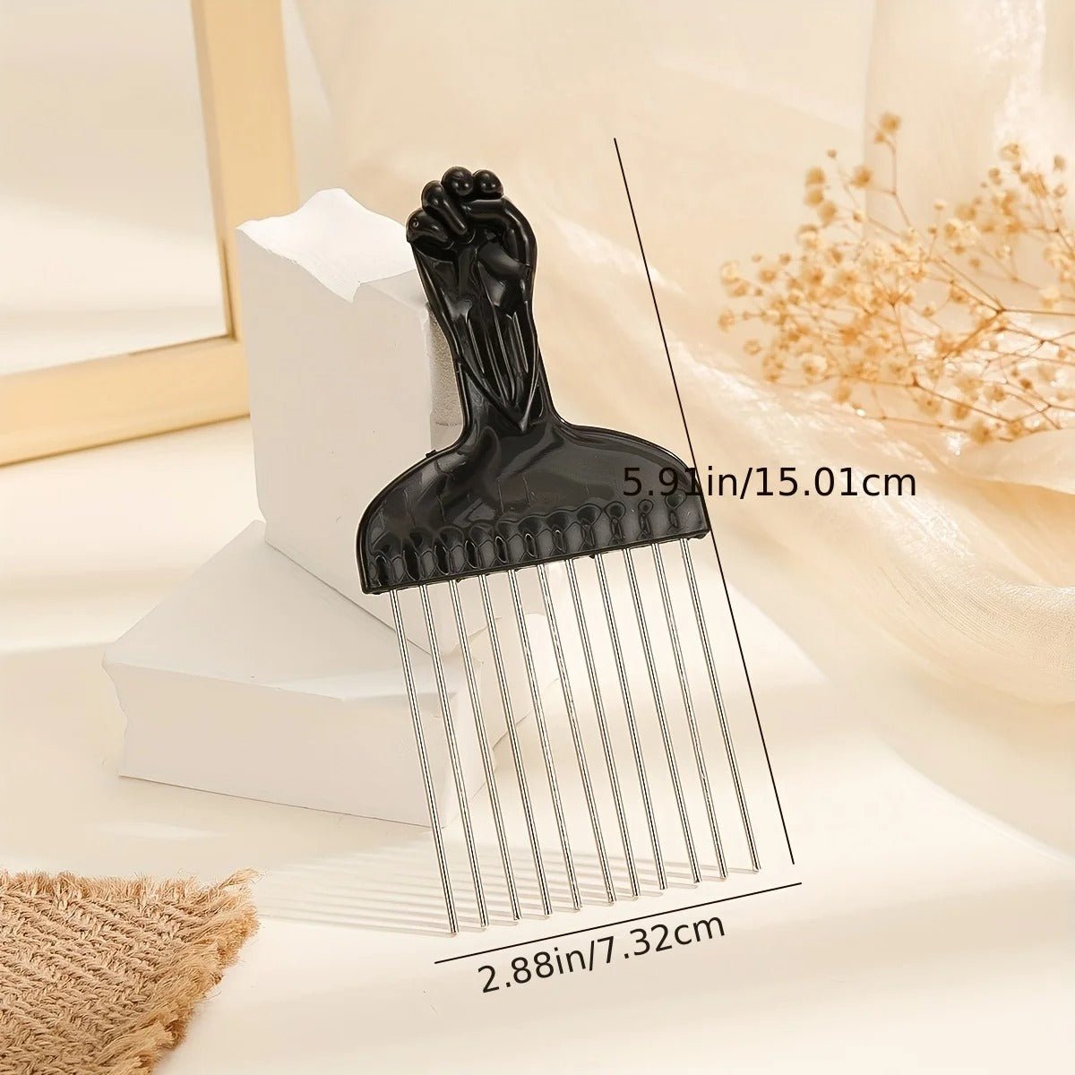 Peigne afro - inox - Petits Plaisirs Malins
