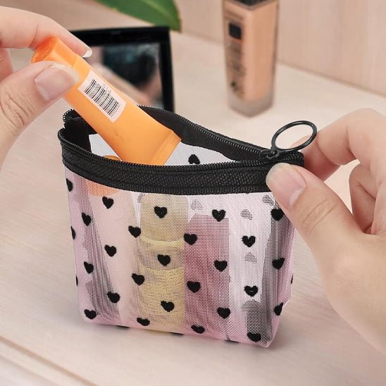 Trousse de toilette femme - petits coeurs - Petits Plaisirs Malins