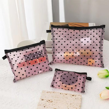 Trousse de toilette femme - petits coeurs - Petits Plaisirs Malins