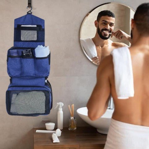 Trousse de toilette homme de voyage - Dépliable - Petits Plaisirs Malins