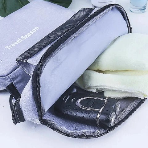 Trousse de toilette homme de voyage - Dépliable - Petits Plaisirs Malins
