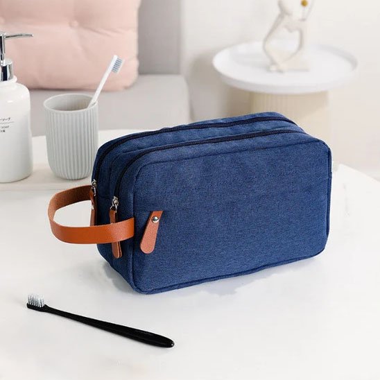 Trousse de toilette homme voyage bleue